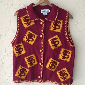 FSU vintage sweater vest team colors size large women’s